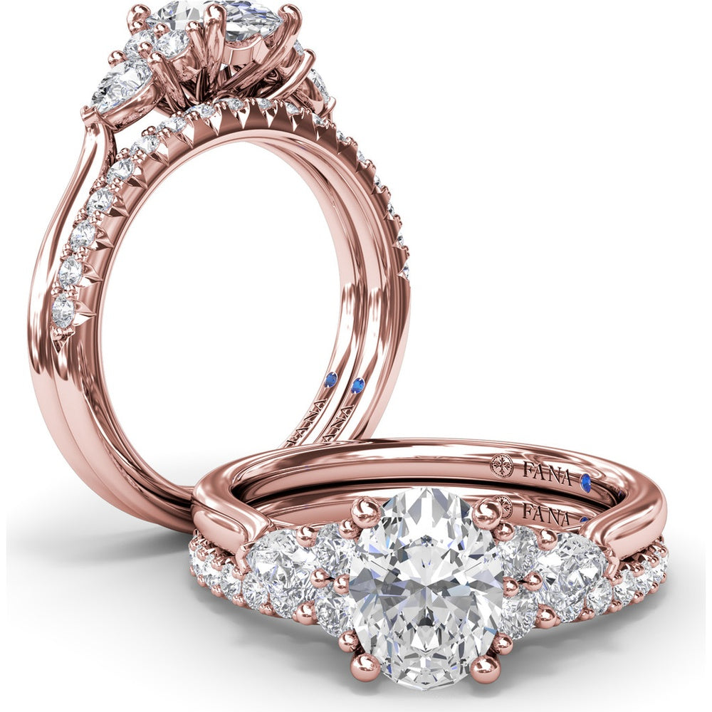 Diamond Wedding Band with Pavé Set Round Diamonds by Fana - 0.28 Carat Total Diamond Weight