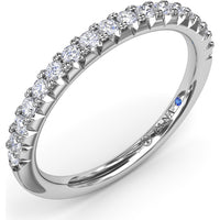 Diamond Wedding Band with Pavé Set Round Diamonds by Fana - 0.28 Carat Total Diamond Weight