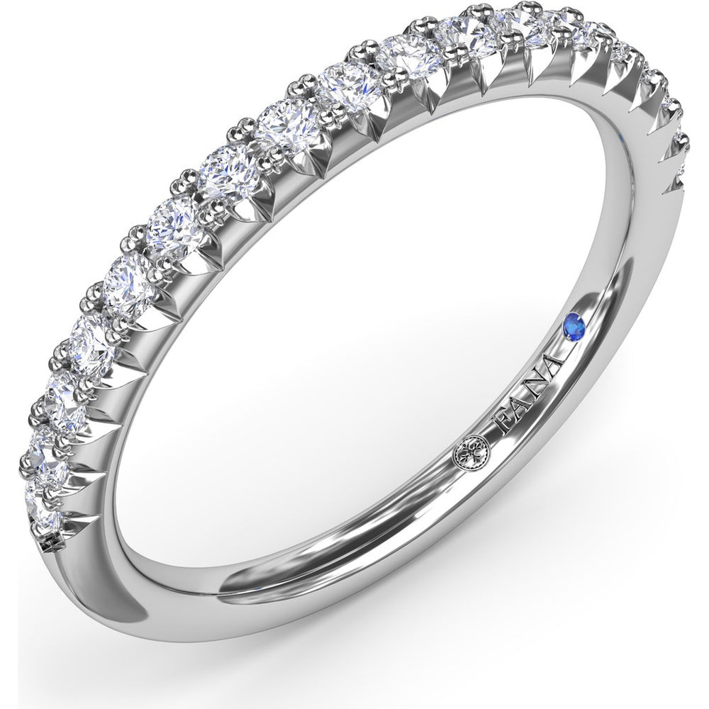 Diamond Wedding Band with Pavé Set Round Diamonds by Fana - 0.28 Carat Total Diamond Weight