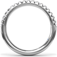 Diamond Wedding Band with Pavé Set Round Diamonds by Fana - 0.28 Carat Total Diamond Weight