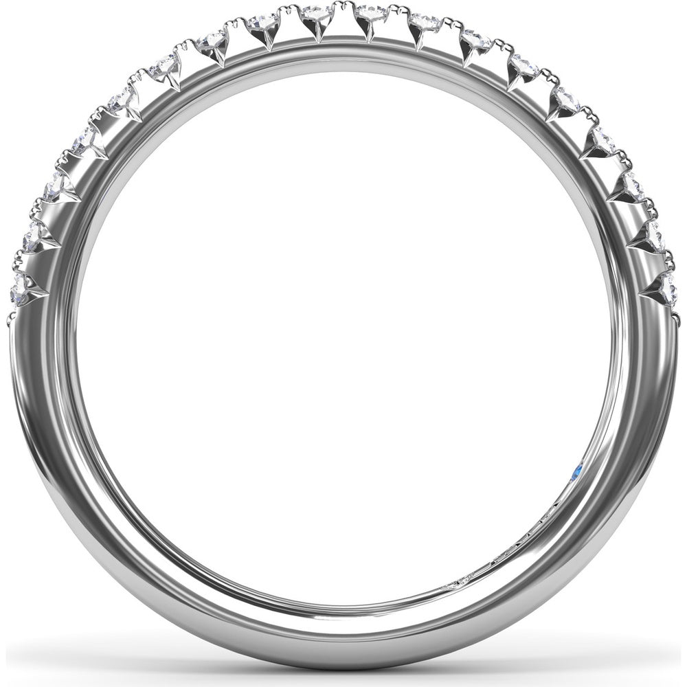 Diamond Wedding Band with Pavé Set Round Diamonds by Fana - 0.28 Carat Total Diamond Weight