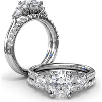 Diamond Wedding Band with Pavé Set Round Diamonds by Fana - 0.28 Carat Total Diamond Weight
