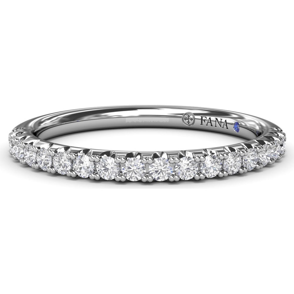Diamond Wedding Band with Pavé Set Round Diamonds by Fana - 0.28 Carat Total Diamond Weight