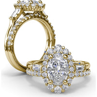 Diamond Wedding Band with Pavé Set Round Diamonds by Fana - 0.28 Carat Total Diamond Weight