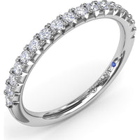 Diamond Wedding Band with Pavé Set Round Diamonds by Fana - 0.28 Carat Total Diamond Weight