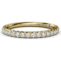 Diamond Wedding Band with Pavé Set Round Diamonds by Fana - 0.28 Carat Total Diamond Weight