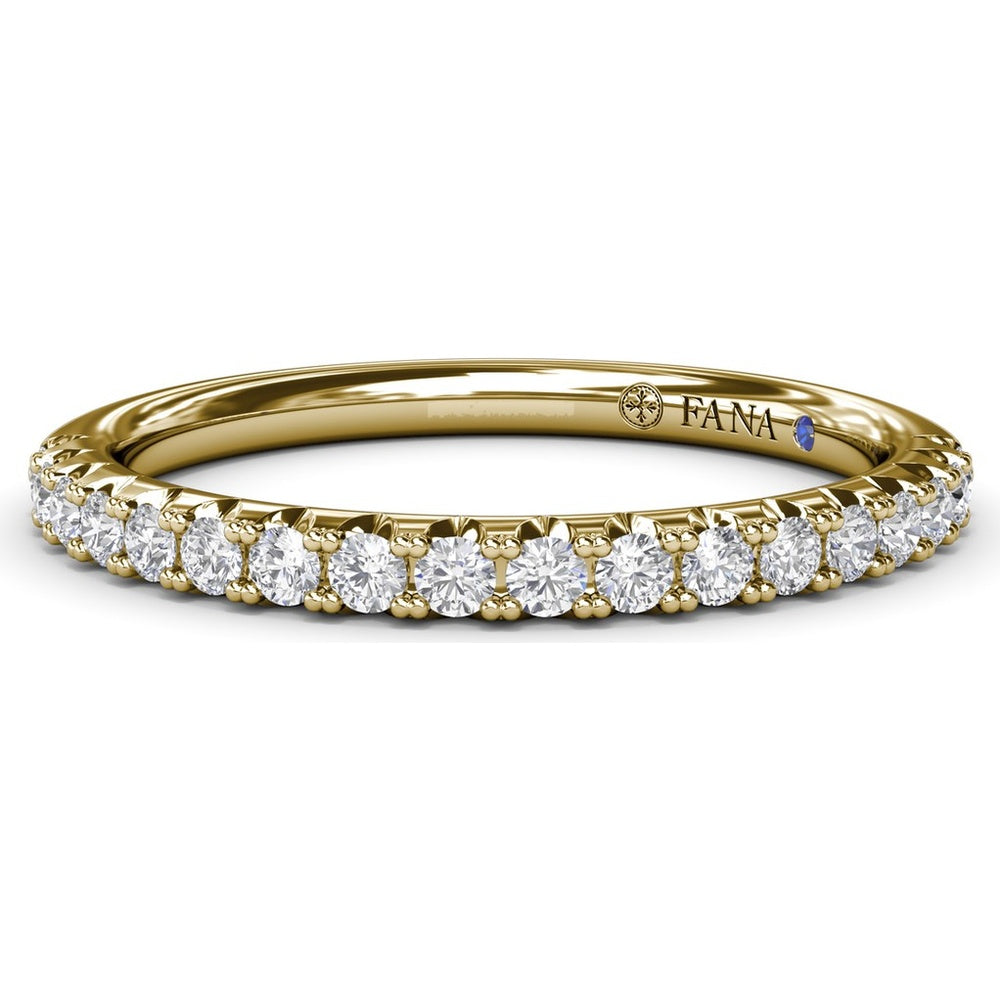 Diamond Wedding Band with Pavé Set Round Diamonds by Fana - 0.28 Carat Total Diamond Weight