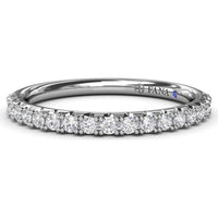 Diamond Wedding Band with Pavé Set Round Diamonds by Fana - 0.29 Carat Total Diamond Weight