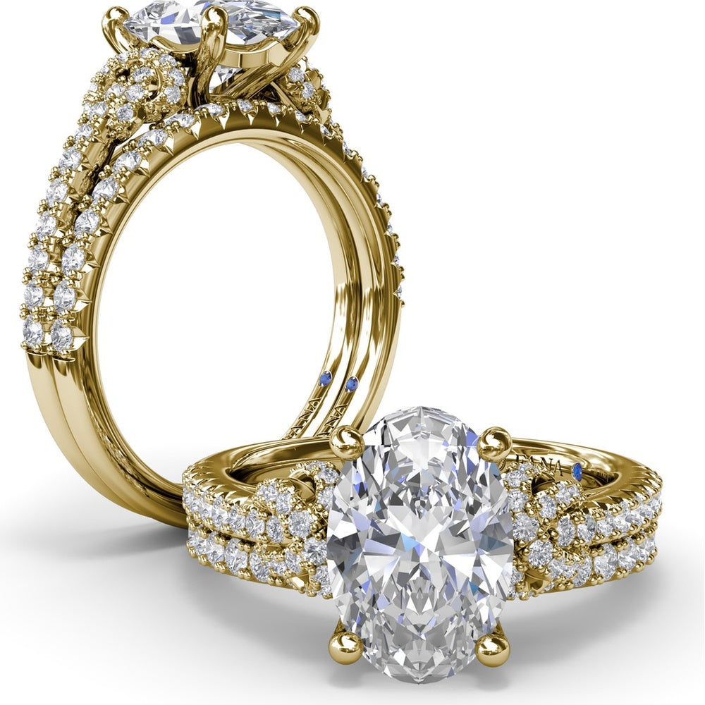 Diamond Wedding Band with Pavé Set Round Diamonds by Fana - 0.29 Carat Total Diamond Weight