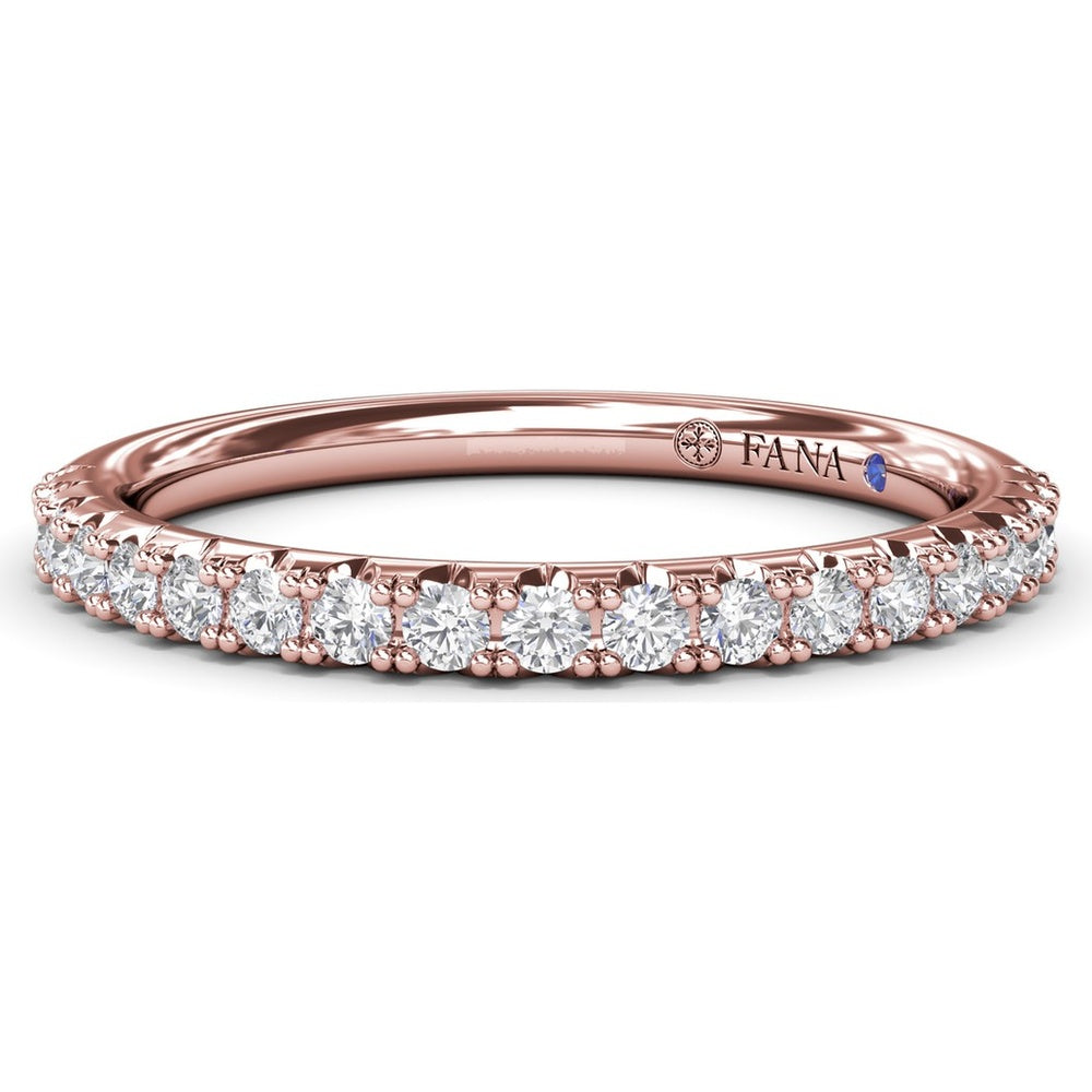 Diamond Wedding Band with Pavé Set Round Diamonds by Fana - 0.29 Carat Total Diamond Weight