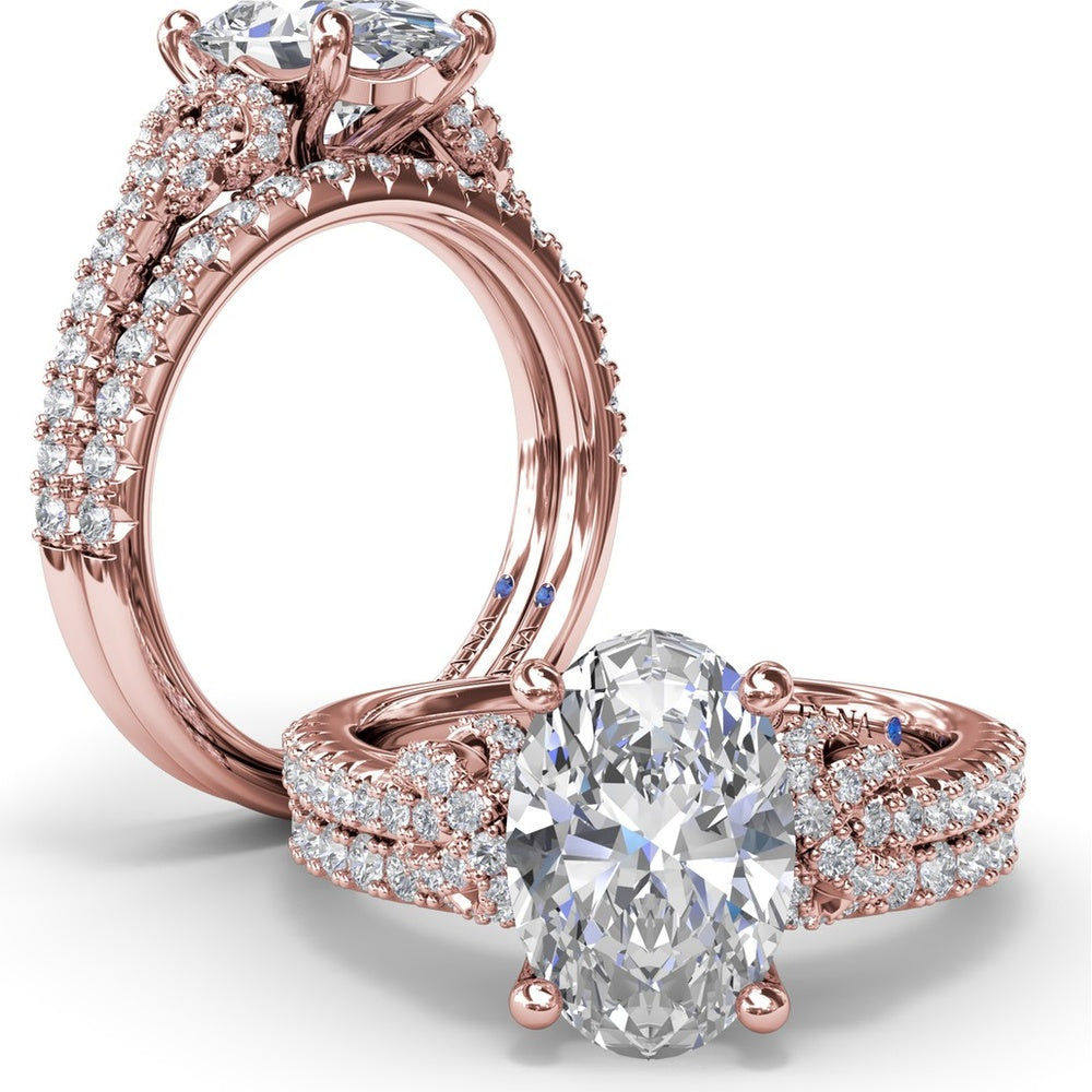 Diamond Wedding Band with Pavé Set Round Diamonds by Fana - 0.29 Carat Total Diamond Weight