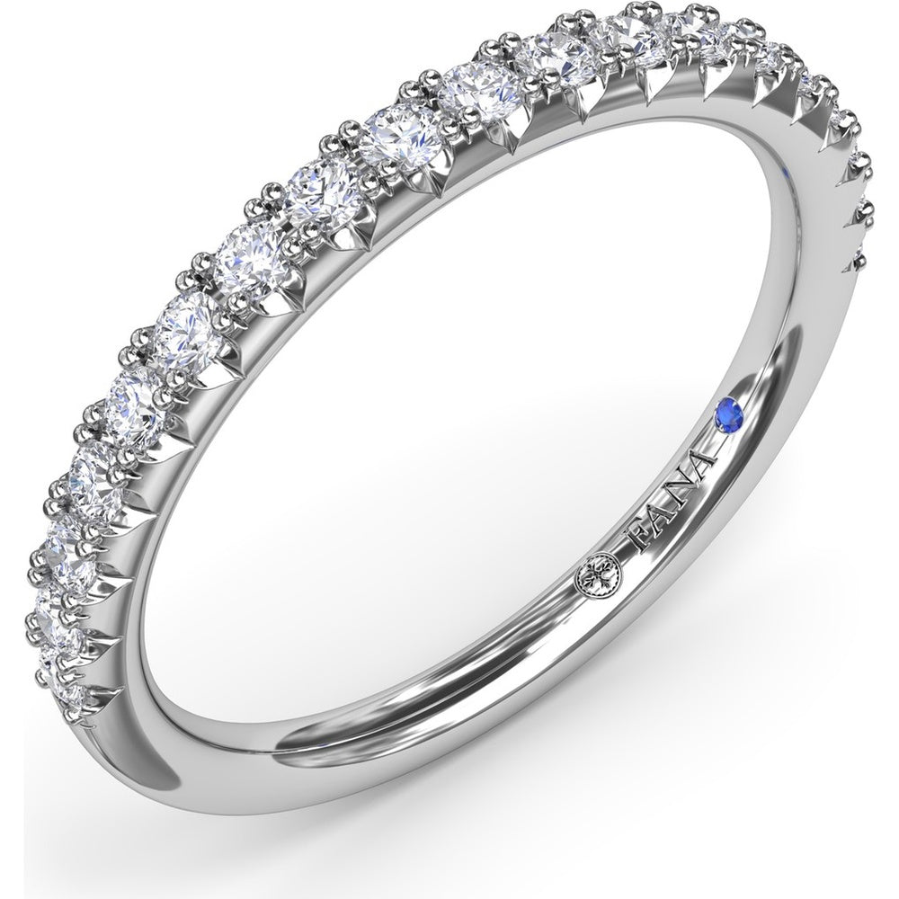 Diamond Wedding Band with Pavé Set Round Diamonds by Fana - 0.29 Carat Total Diamond Weight