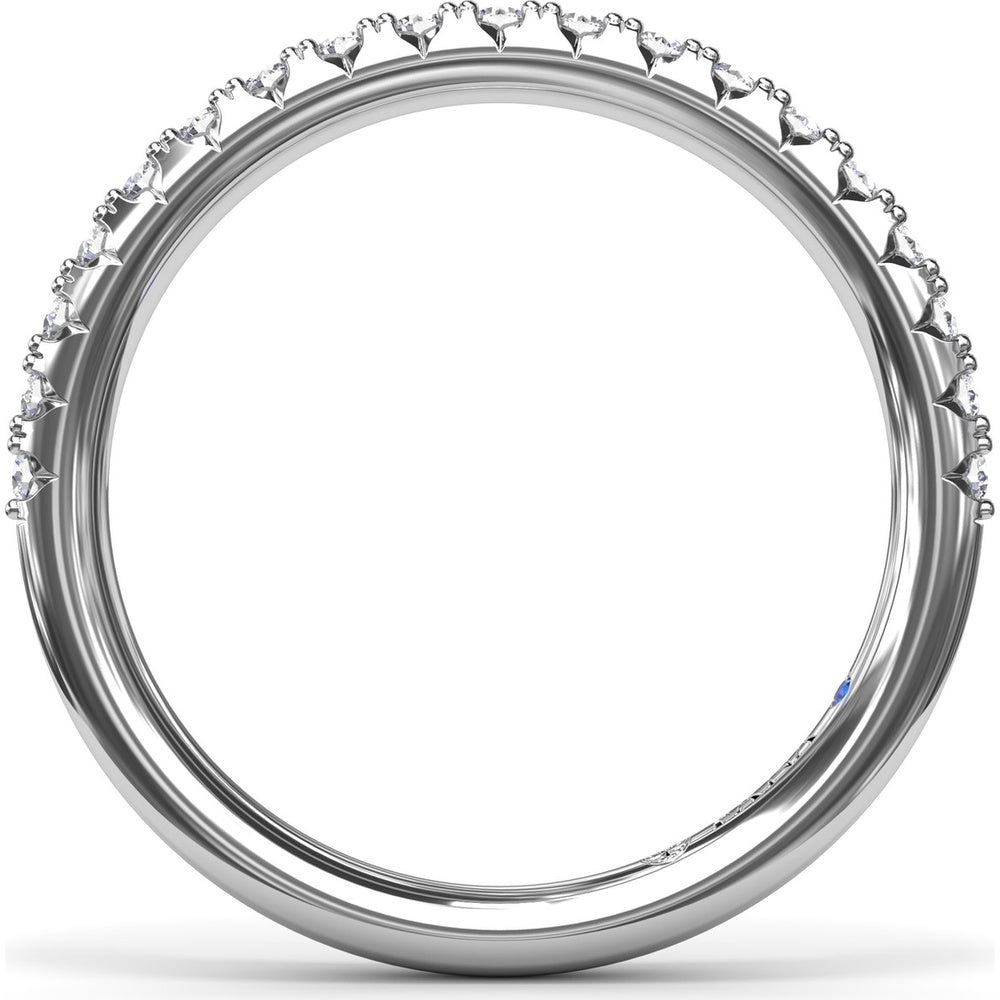 Diamond Wedding Band with Pavé Set Round Diamonds by Fana - 0.29 Carat Total Diamond Weight