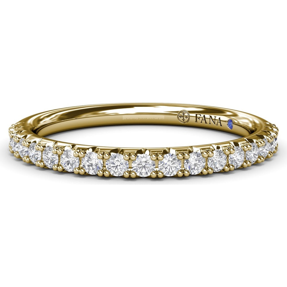 Diamond Wedding Band with Pavé Set Round Diamonds by Fana - 0.29 Carat Total Diamond Weight