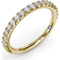 Diamond Wedding Band with Pavé Set Round Diamonds by Fana - 0.29 Carat Total Diamond Weight