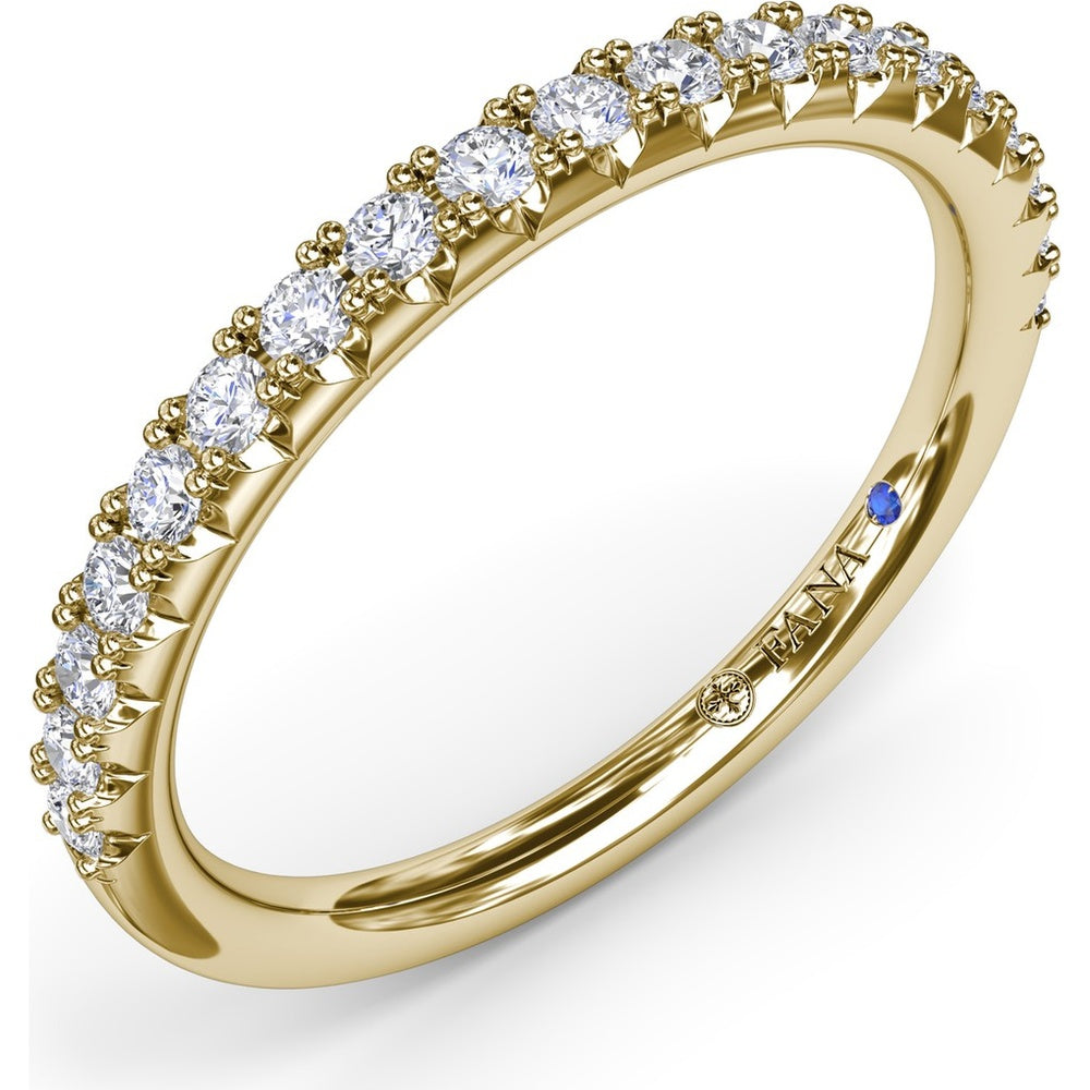 Diamond Wedding Band with Pavé Set Round Diamonds by Fana - 0.29 Carat Total Diamond Weight