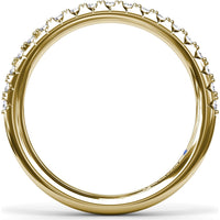 Diamond Wedding Band with Pavé Set Round Diamonds by Fana - 0.29 Carat Total Diamond Weight