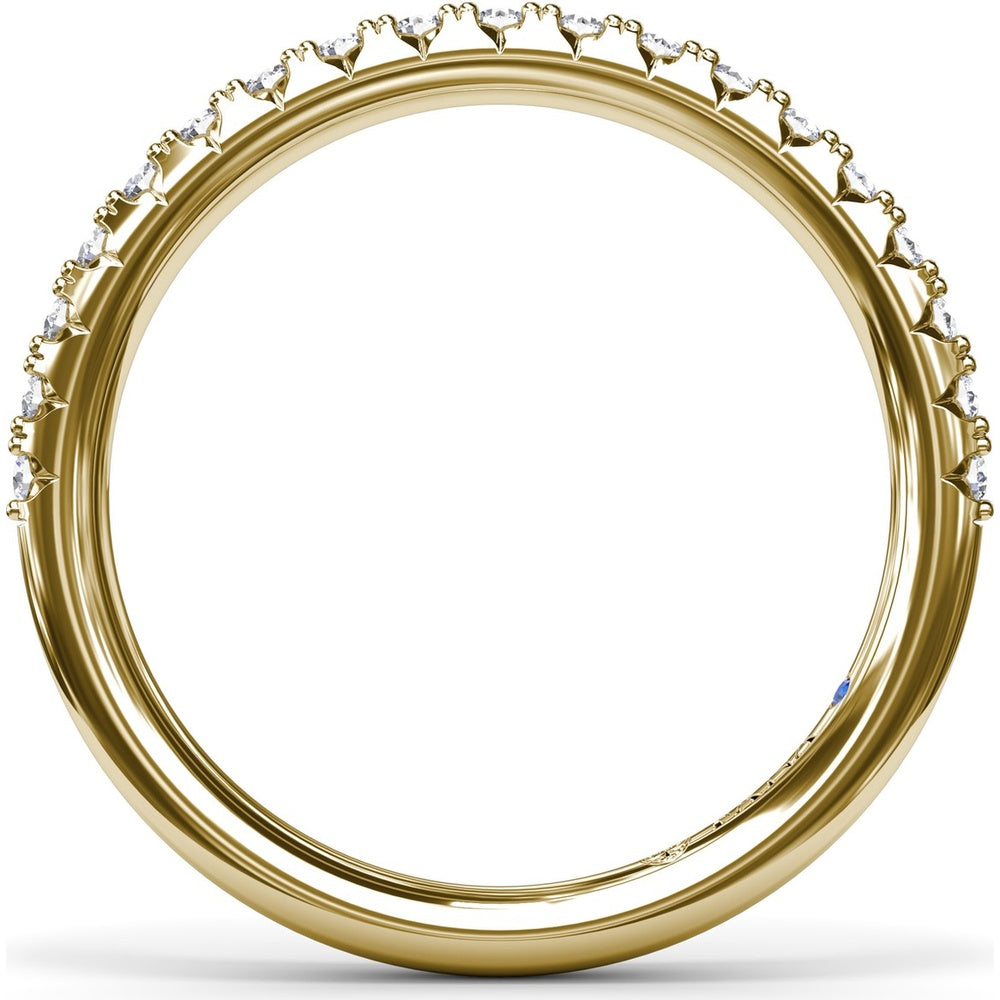 Diamond Wedding Band with Pavé Set Round Diamonds by Fana - 0.29 Carat Total Diamond Weight