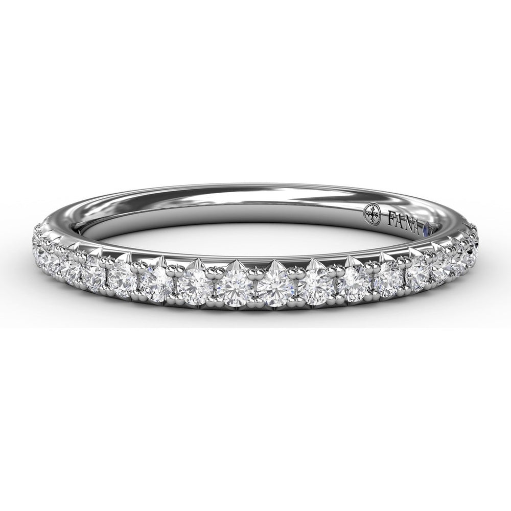 Diamond Wedding Band with Pavé Set Round Diamonds by Fana - 0.30 Carat Total Diamond Weight