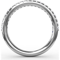Diamond Wedding Band with Pavé Set Round Diamonds by Fana - 0.30 Carat Total Diamond Weight