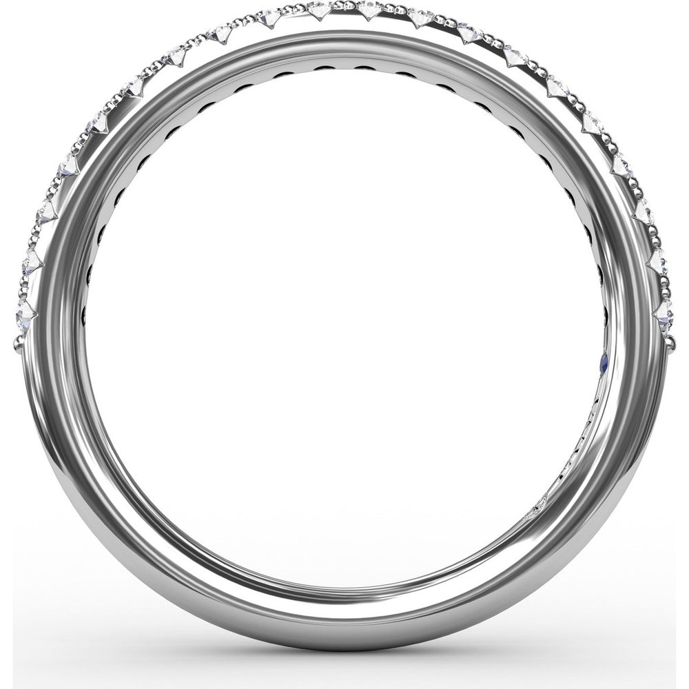 Diamond Wedding Band with Pavé Set Round Diamonds by Fana - 0.30 Carat Total Diamond Weight