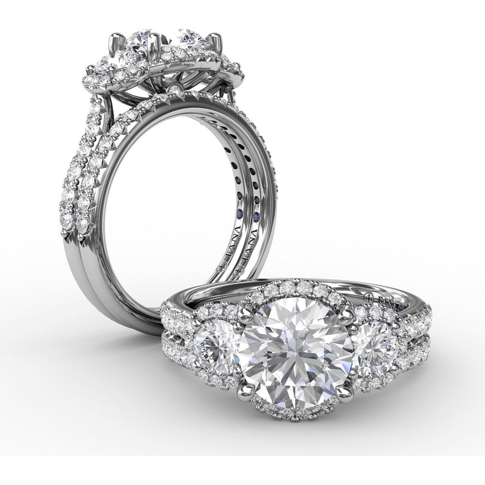 Diamond Wedding Band with Pavé Set Round Diamonds by Fana - 0.30 Carat Total Diamond Weight