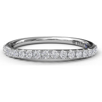 Diamond Wedding Band with Pavé Set Round Diamonds by Fana - 0.30 Carat Total Diamond Weight