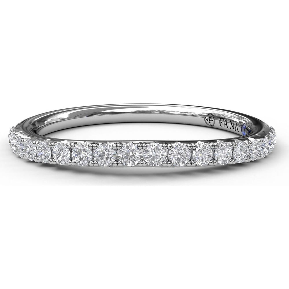 Diamond Wedding Band with Pavé Set Round Diamonds by Fana - 0.30 Carat Total Diamond Weight