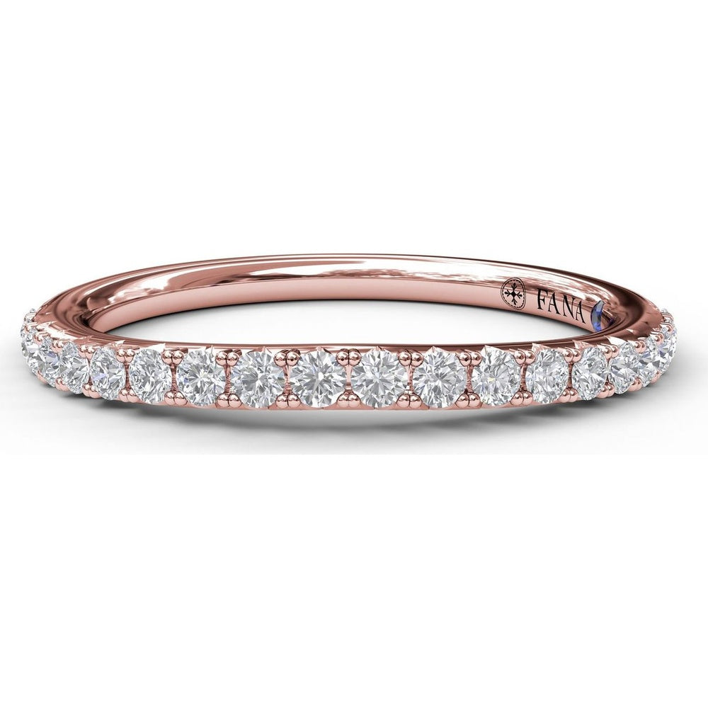 Diamond Wedding Band with Pavé Set Round Diamonds by Fana - 0.30 Carat Total Diamond Weight