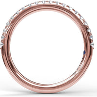 Diamond Wedding Band with Pavé Set Round Diamonds by Fana - 0.30 Carat Total Diamond Weight