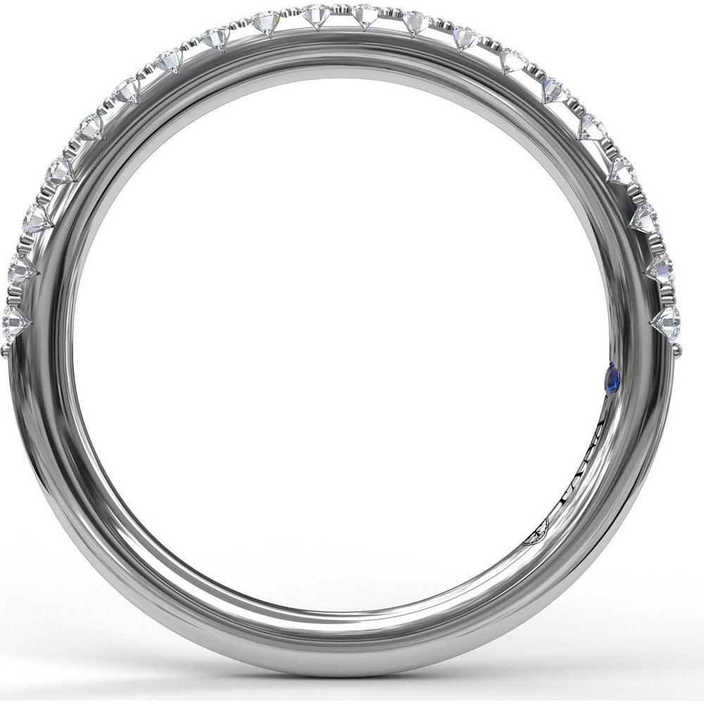 Diamond Wedding Band with Pavé Set Round Diamonds by Fana - 0.30 Carat Total Diamond Weight