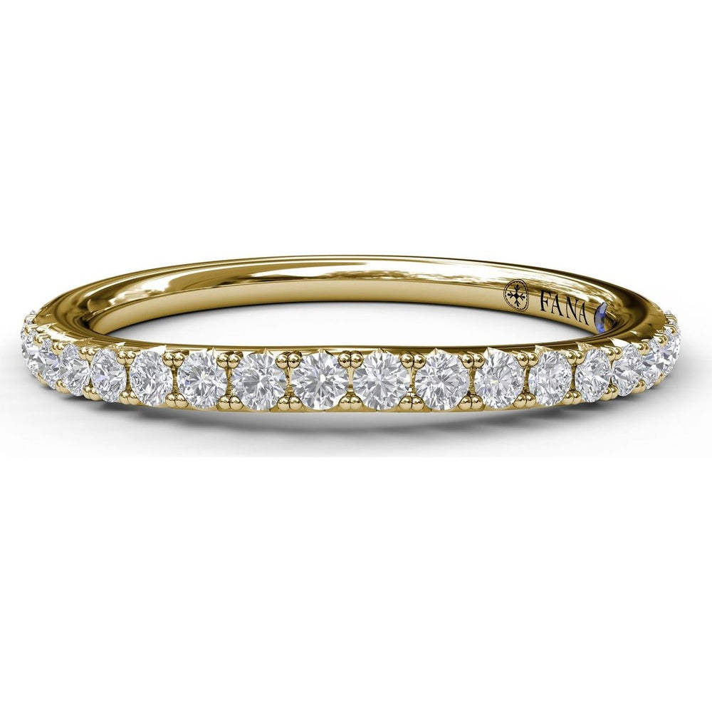 Diamond Wedding Band with Pavé Set Round Diamonds by Fana - 0.30 Carat Total Diamond Weight