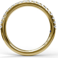 Diamond Wedding Band with Pavé Set Round Diamonds by Fana - 0.30 Carat Total Diamond Weight