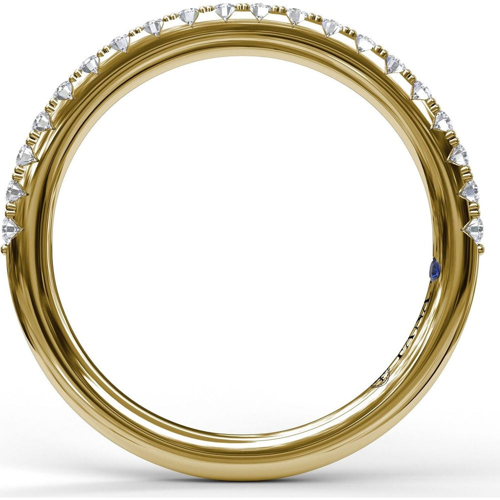 Diamond Wedding Band with Pavé Set Round Diamonds by Fana - 0.30 Carat Total Diamond Weight