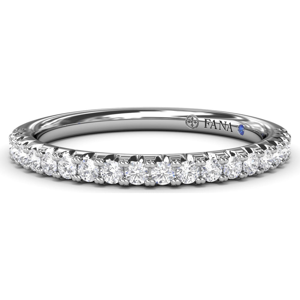 Diamond Wedding Band with Pavé Set Round Diamonds by Fana - 0.30 Carat Total Diamond Weight