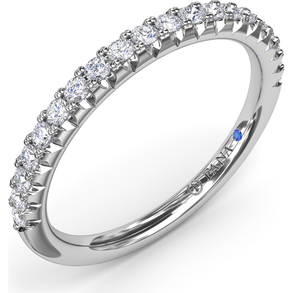 Diamond Wedding Band with Pavé Set Round Diamonds by Fana - 0.30 Carat Total Diamond Weight