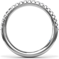 Diamond Wedding Band with Pavé Set Round Diamonds by Fana - 0.30 Carat Total Diamond Weight