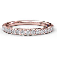 Diamond Wedding Band with Pavé Set Round Diamonds by Fana - 0.34 Carat Total Diamond Weight