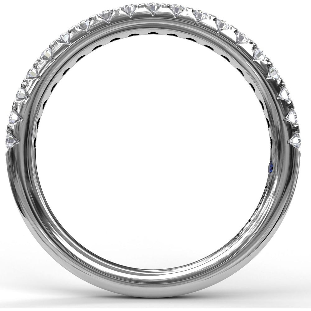 Diamond Wedding Band with Pavé Set Round Diamonds by Fana - 0.34 Carat Total Diamond Weight