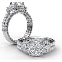 Diamond Wedding Band with Pavé Set Round Diamonds by Fana - 0.34 Carat Total Diamond Weight