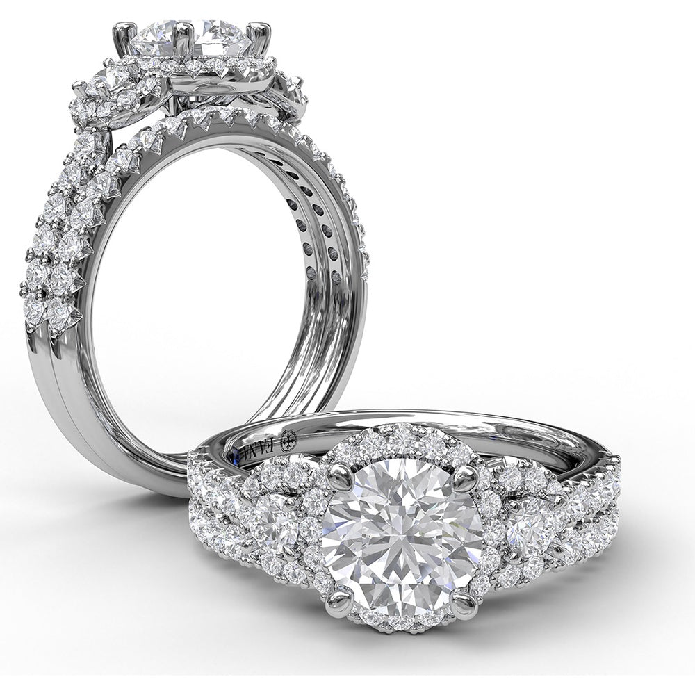 Diamond Wedding Band with Pavé Set Round Diamonds by Fana - 0.34 Carat Total Diamond Weight