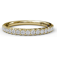 Diamond Wedding Band with Pavé Set Round Diamonds by Fana - 0.34 Carat Total Diamond Weight
