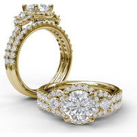 Diamond Wedding Band with Pavé Set Round Diamonds by Fana - 0.34 Carat Total Diamond Weight