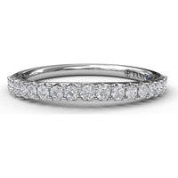 Diamond Wedding Band with Pavé Set Round Diamonds by Fana - 0.34 Carat Total Diamond Weight