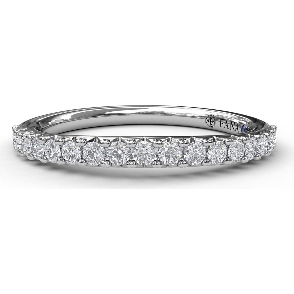 Diamond Wedding Band with Pavé Set Round Diamonds by Fana - 0.34 Carat Total Diamond Weight