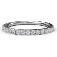 Diamond Wedding Band with Pavé Set Round Diamonds by Fana - 0.34 Carat Total Diamond Weight