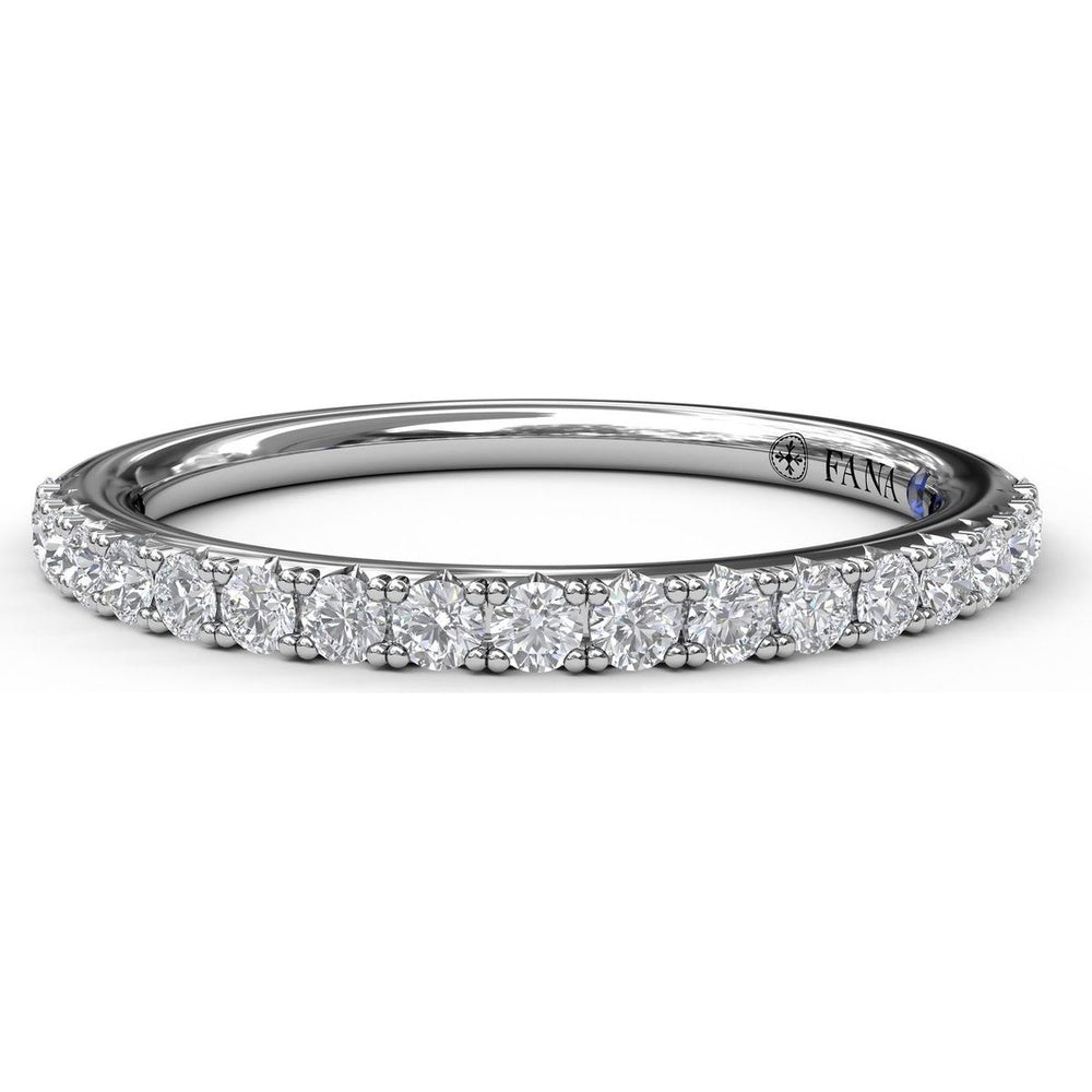 Diamond Wedding Band with Pavé Set Round Diamonds by Fana - 0.34 Carat Total Diamond Weight