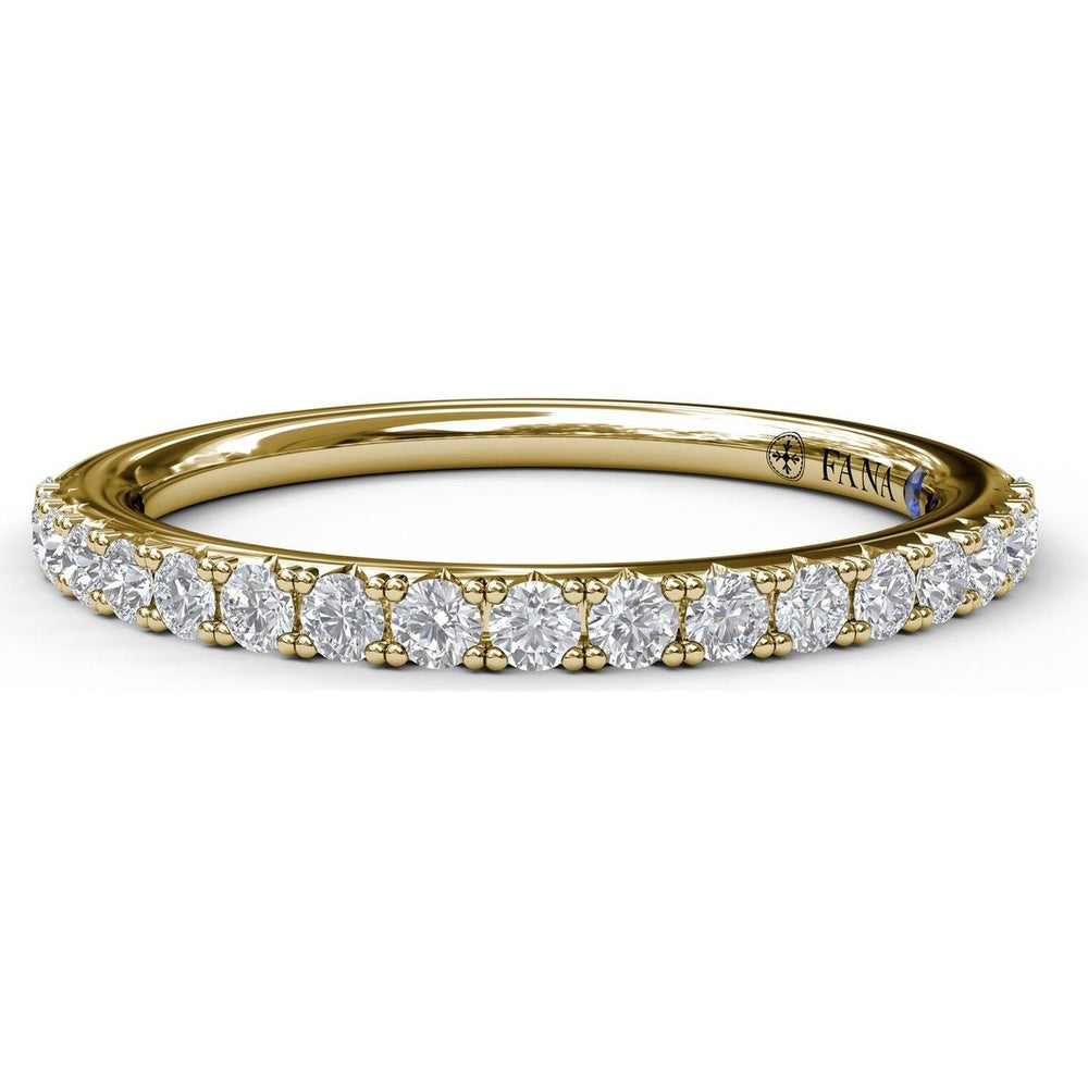 Diamond Wedding Band with Pavé Set Round Diamonds by Fana - 0.34 Carat Total Diamond Weight