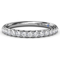 Diamond Wedding Band with Pavé Set Round Diamonds by Fana - 0.34 Carat Total Diamond Weight