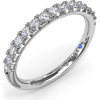 Diamond Wedding Band with Pavé Set Round Diamonds by Fana - 0.34 Carat Total Diamond Weight